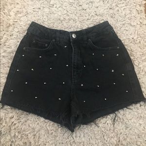 TOPSHOP Moto Mom Shorts